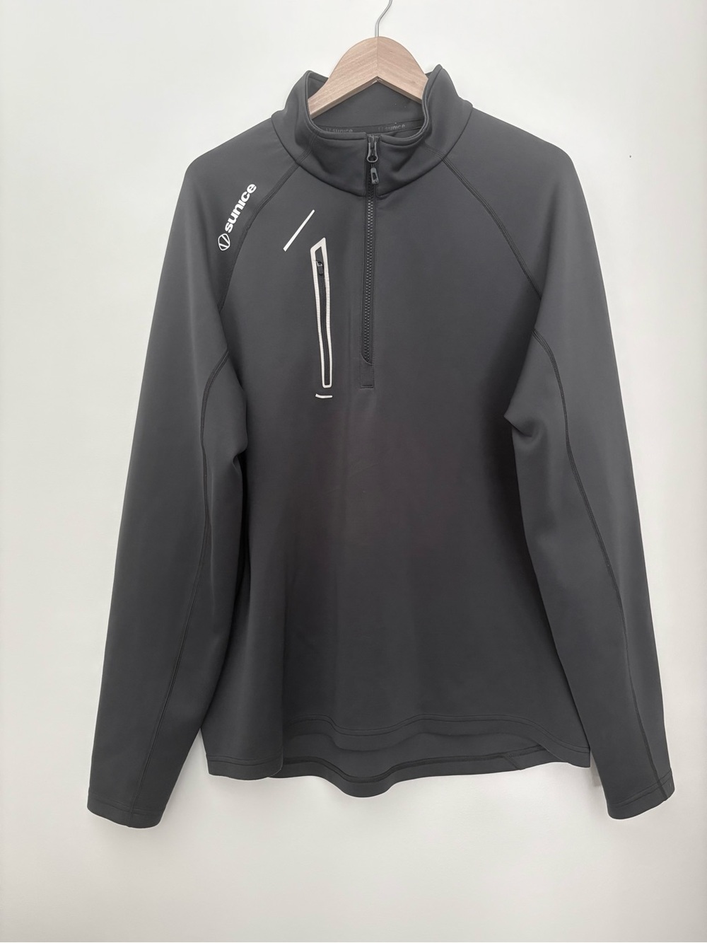 Sunice Allendale SuperliteFX Stretch Thermal Half Zip Golf Pullover Grey Size XL